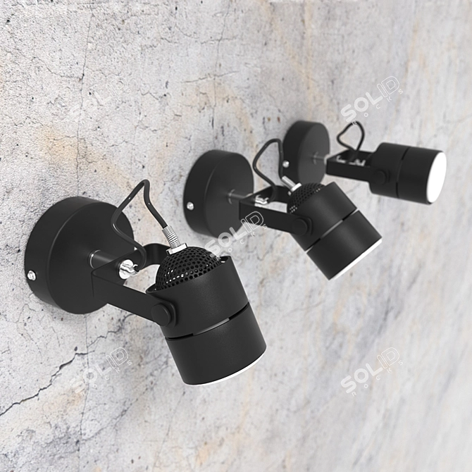 CityLightSpot: Versatile Set of 3 Wall Sconces and 4 Spotlights 3D model image 1