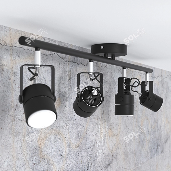 CityLightSpot: Versatile Set of 3 Wall Sconces and 4 Spotlights 3D model image 2