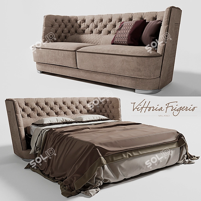 Convertible Sofa Bed GORI Vittoria 3D model image 1