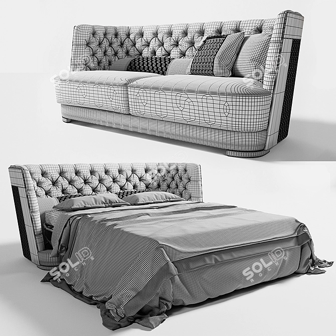 Convertible Sofa Bed GORI Vittoria 3D model image 3