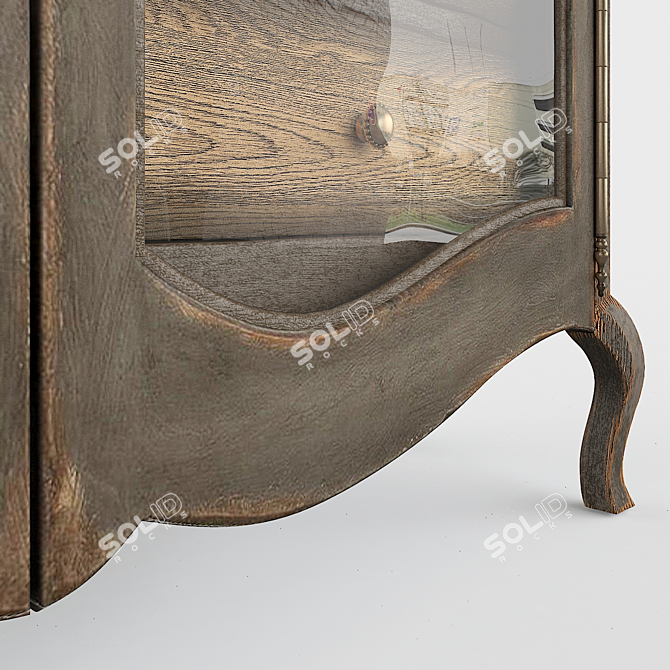 Elegant Arabella Display Cabinet 3D model image 3