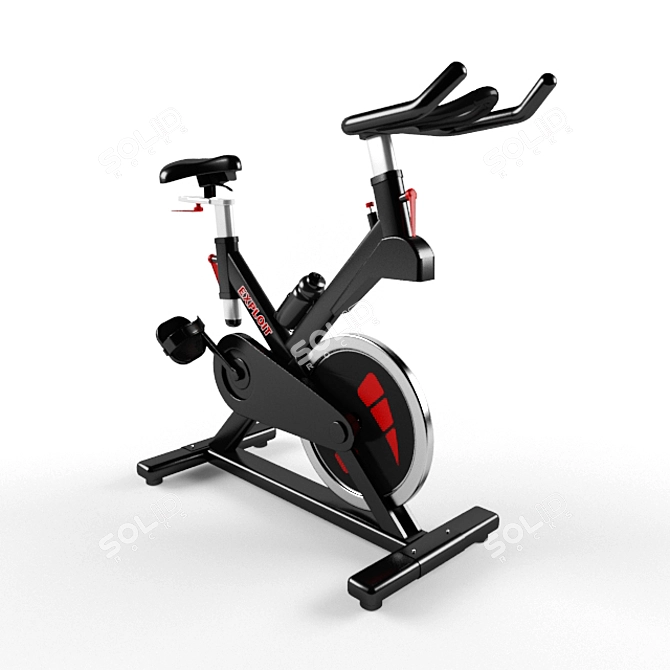 Compact and Sturdy Stationary Bicycle 3D model image 2