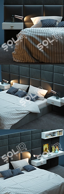 Luxury Courchevel Bed by Roche-Bobois 3D model image 2