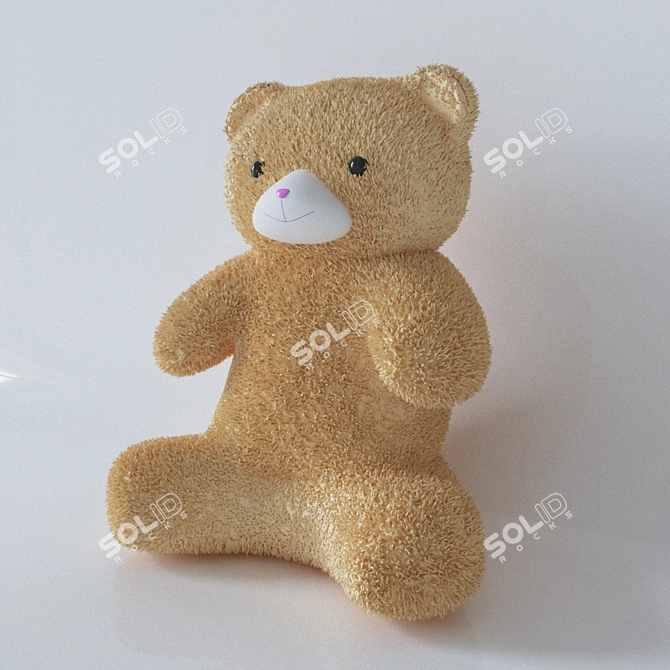 Cuddly Classic Teddy Bear 3D model image 1