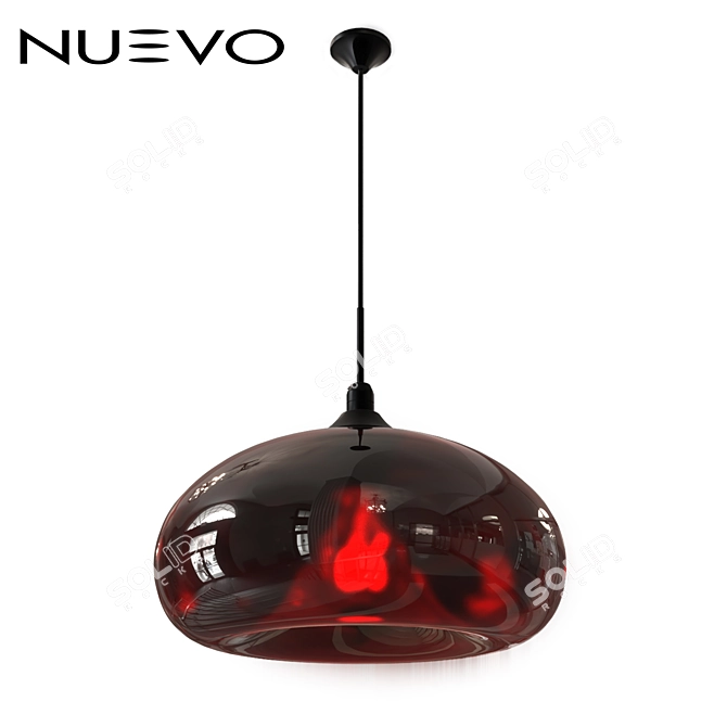Red Glass Pendant by Nuevo 3D model image 1