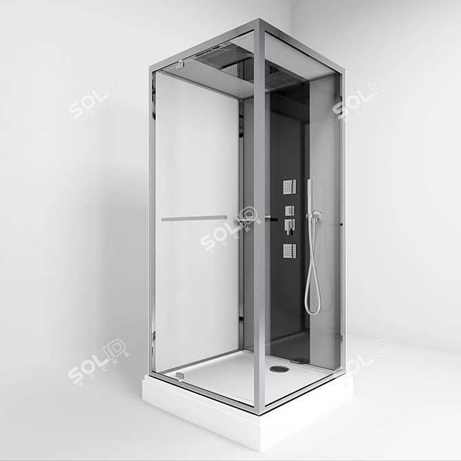 Avanta Premium Kubik Shower Cabin 3D model image 1