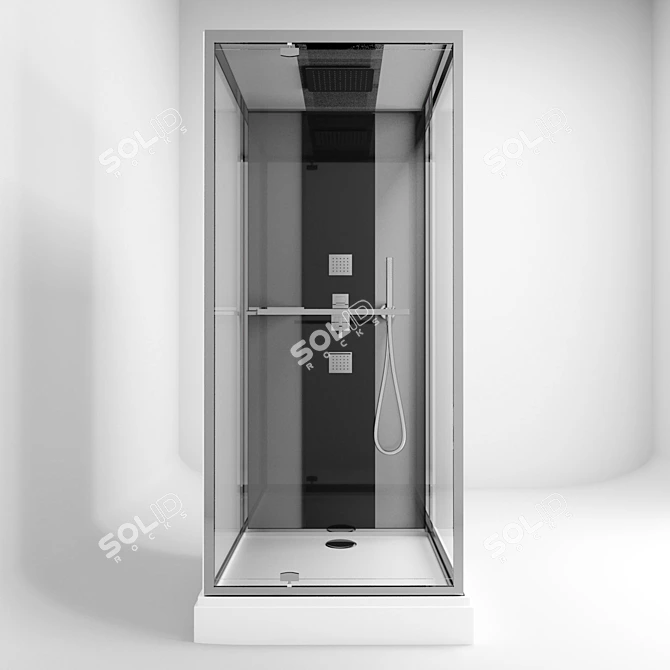 Avanta Premium Kubik Shower Cabin 3D model image 2