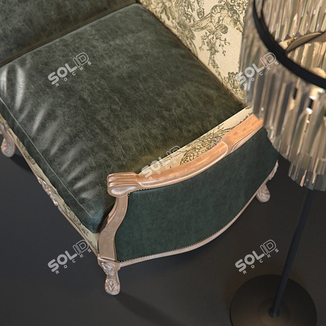 French Chic Luxury Sofa "Angel 3D model image 2