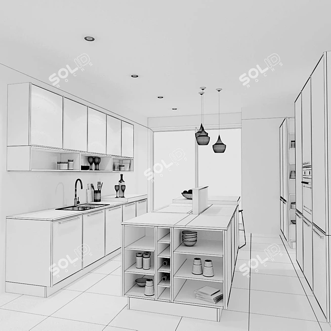 Nolte Kuchen: Stylish Kitchen Set 3D model image 2