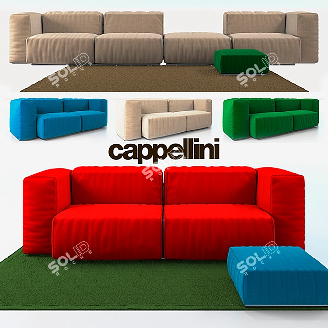 Superoval Modular Sofas by Cappellini 3D model image 1