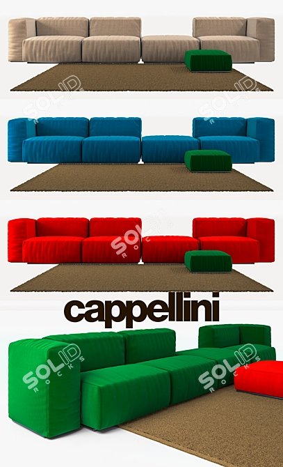 Superoval Modular Sofas by Cappellini 3D model image 3