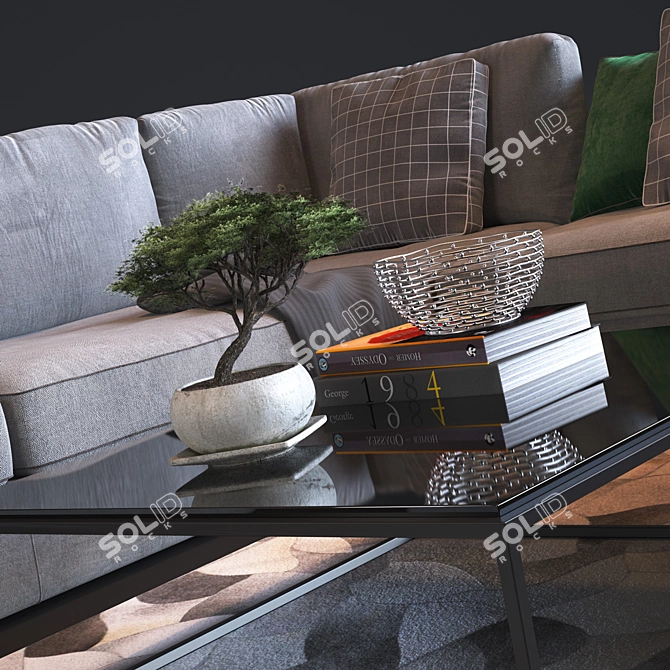 Flexteam Extra - Norman: Classic-Modern Sofa 3D model image 2