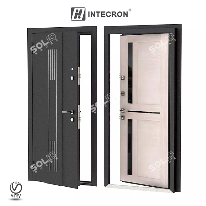 Dresden Steel Door: Premium Quality 3D model image 1