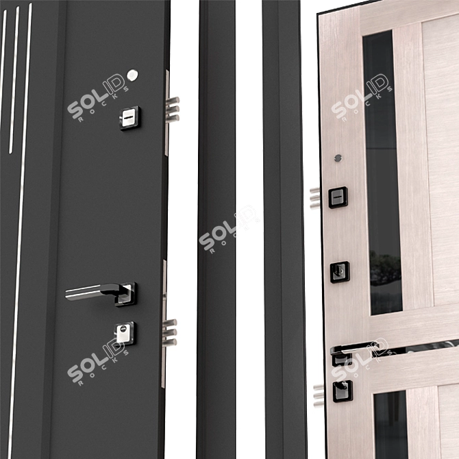 Dresden Steel Door: Premium Quality 3D model image 2