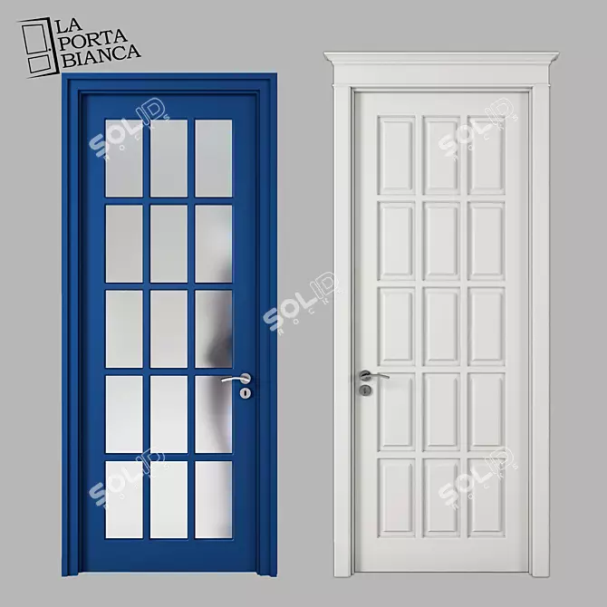 Elegant Bella Interior Door 3D model image 1