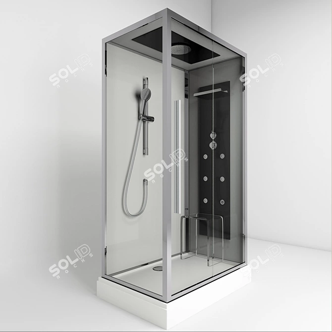 Avanta Premium Shower Cubicle AV-2410E 3D model image 1