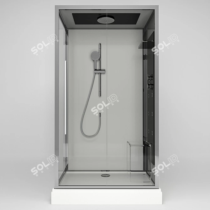 Avanta Premium Shower Cubicle AV-2410E 3D model image 2