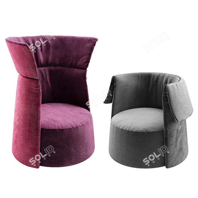 LaCarmen Chair: Elegant Design with Adjustable Collar. 3D model image 1