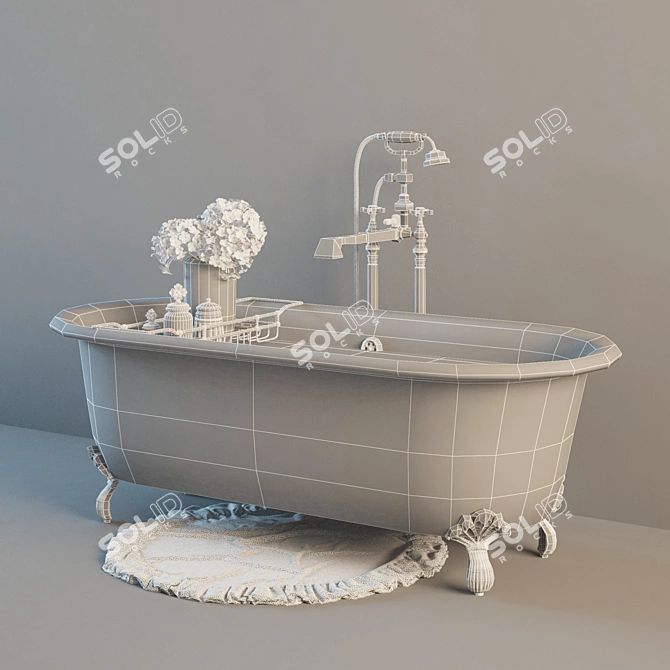 Gentry Home Violet W - Luxurious Vray Bathtub 3D model image 3