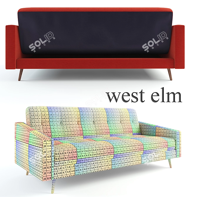 Kiko Twin Futon Sofa - Stylish and Comfortable 3D model image 2