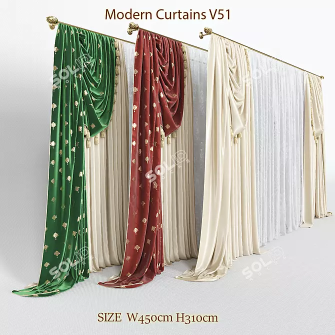 Classic Style Blind: V51 - Adjustable Size, Vray & Corona Compatible 3D model image 1