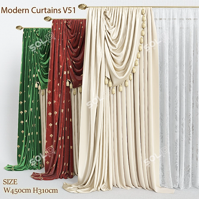 Classic Style Blind: V51 - Adjustable Size, Vray & Corona Compatible 3D model image 2