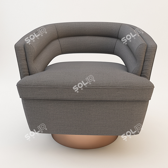Elegant Russel Armchair 3D model image 2