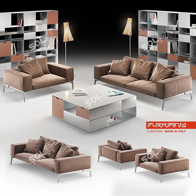 Versatile Flexform Furniture Collection 3D model image 1