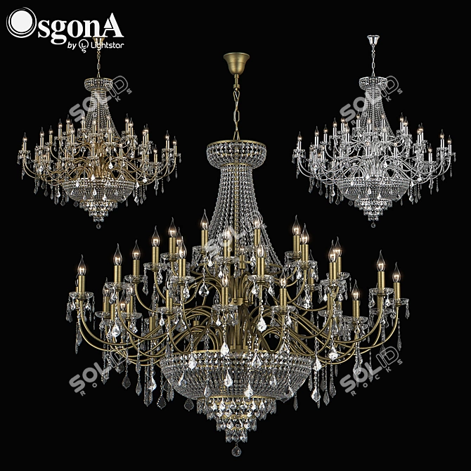 Classic Osgona Pendant Chandelier 3D model image 1
