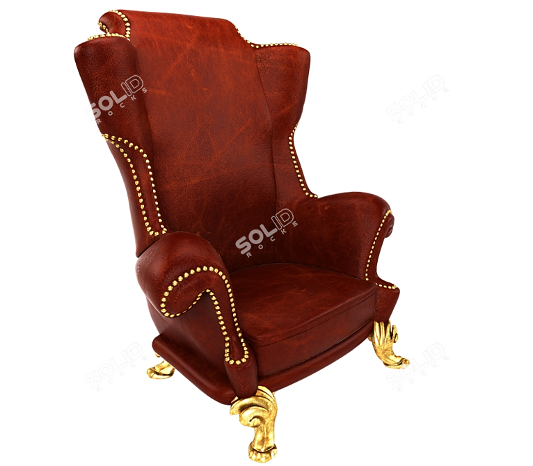 Elegant Victorian Armchair 3D model image 1