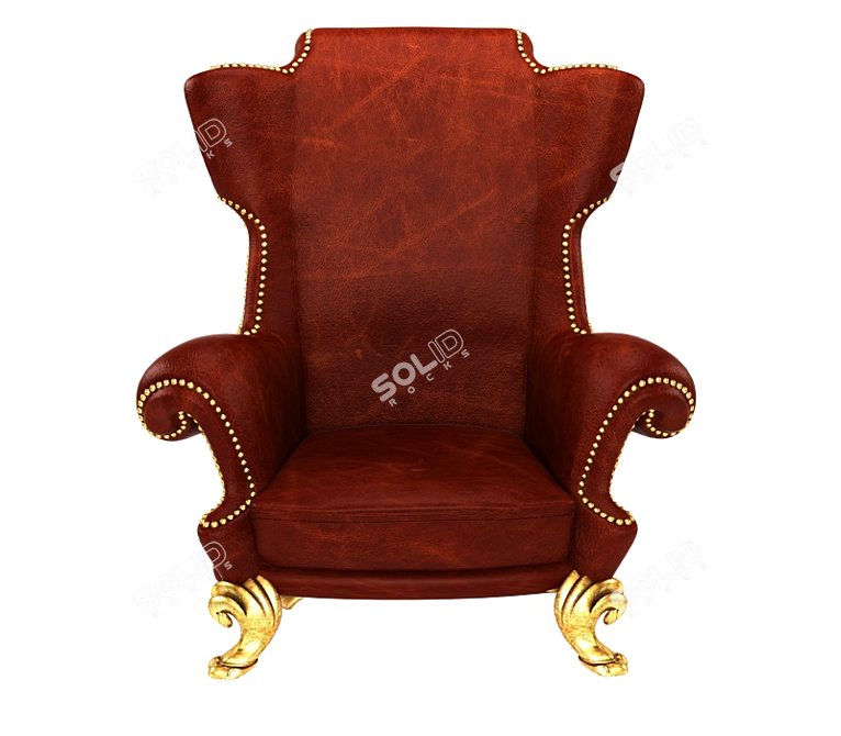 Elegant Victorian Armchair 3D model image 2