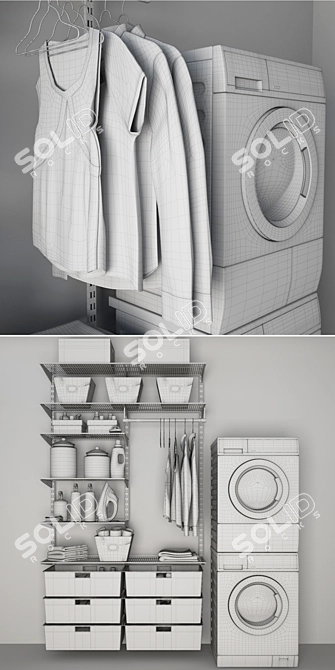 ELECTROLUX Laundry: Washing & Drying Machine Combo 3D model image 3