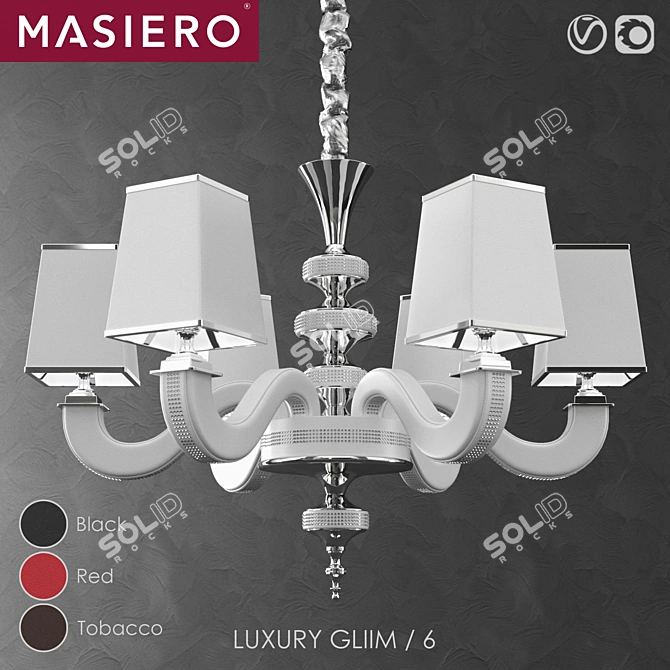 Masiero Gliim 6 Luxury Chandelier: Elegant and Versatile 3D model image 1