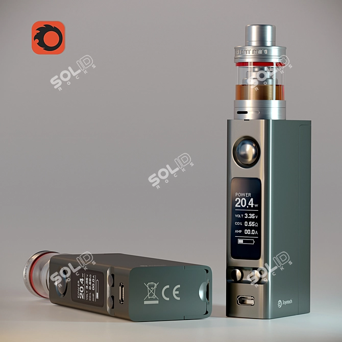 Joytech eVic VTwo Mini: Powerful & Sleek Electronic Cigarette 3D model image 2