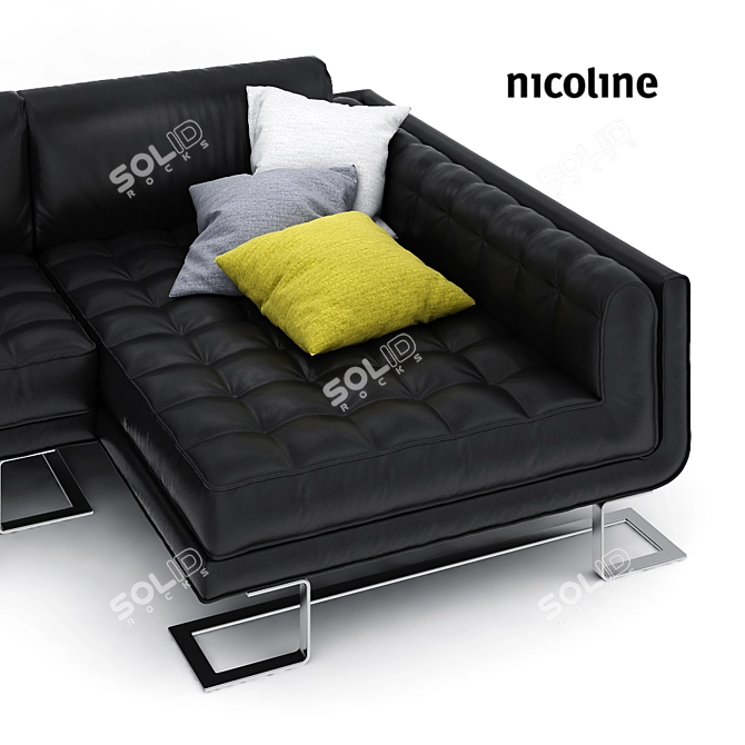 Luxury V.O.G. Sofa by Nicoline 3D model image 2