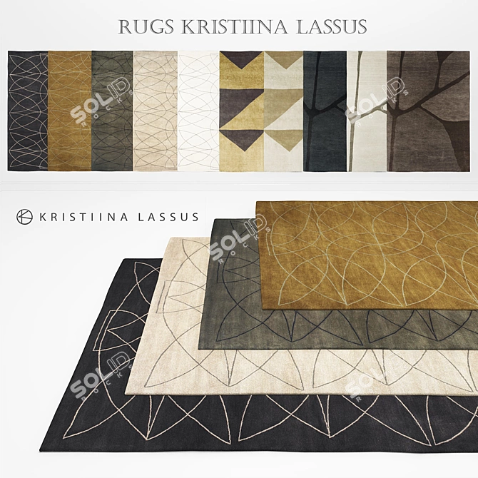 Luxury Nordic Rugs Collection 3D model image 1