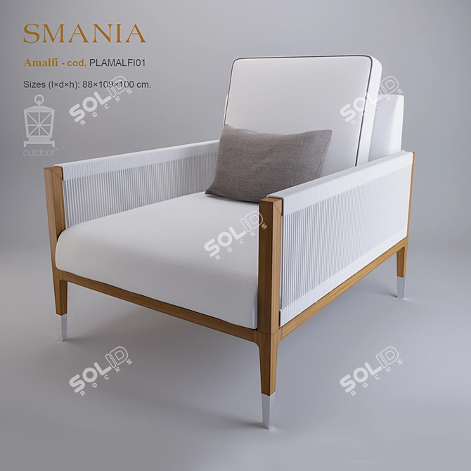 Amalfi Teak Politech Armchair 3D model image 1