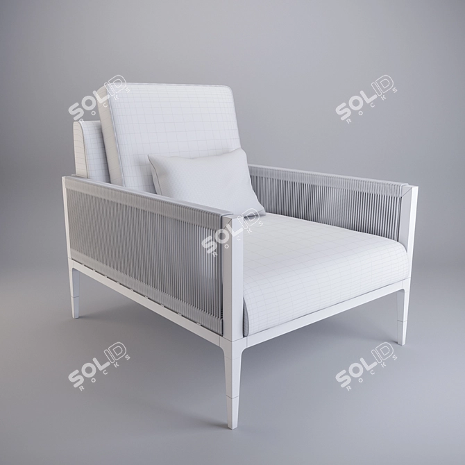 Amalfi Teak Politech Armchair 3D model image 3