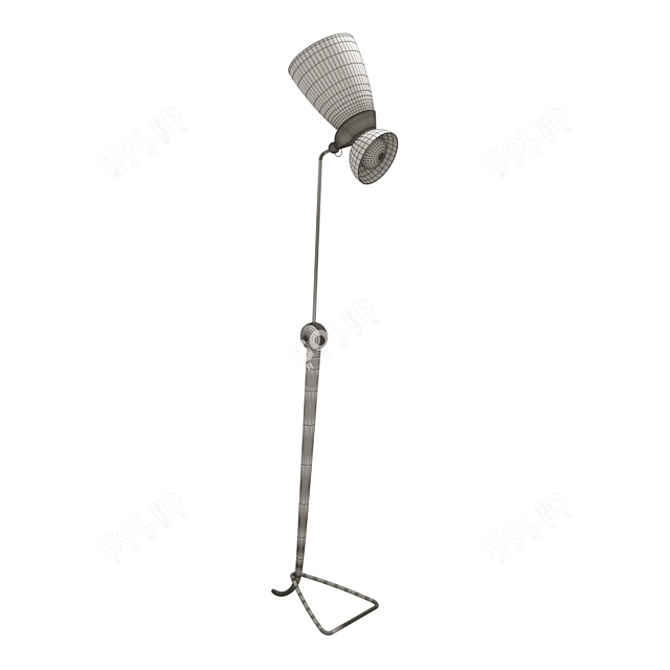 Russian AMY Floor Lamp: 59" Height, 11.8" Width, 15.7" Length 3D model image 2