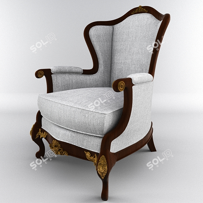 Vintage Classic Armchair 3D model image 3