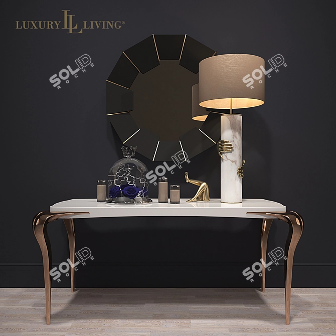 Sleek Contour Console: Luxury Living 3D model image 1