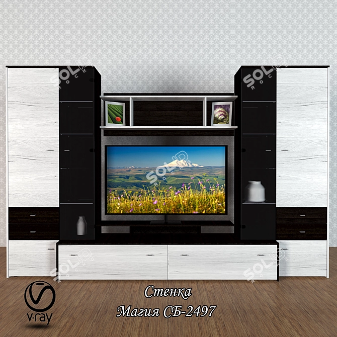 Magic Wall Unit SB-2497 3D model image 1