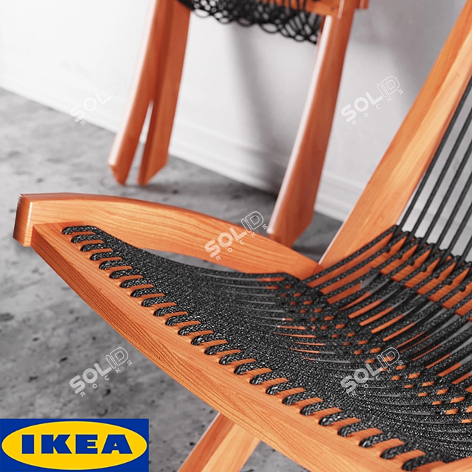 Ikea Brommo Outdoor Chaise Lounge 3D model image 2