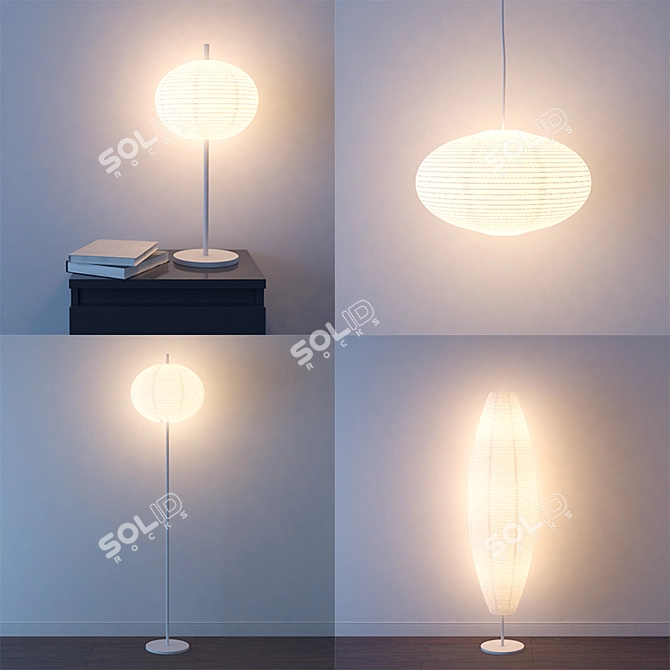 Sleek Light Set for IKEA Sollefteo 3D model image 1