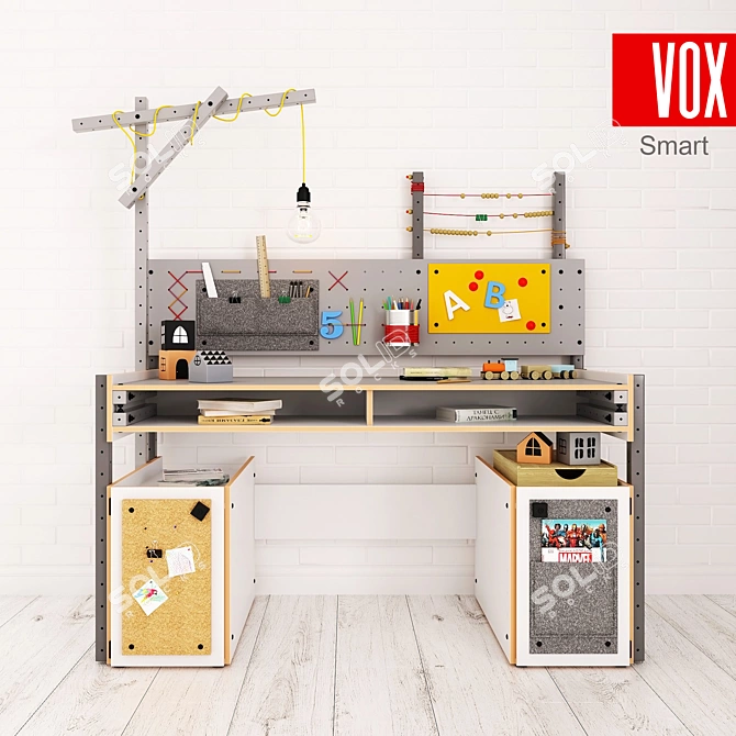 VOX Smart Writing Desk: Modern & Functional 3D model image 1