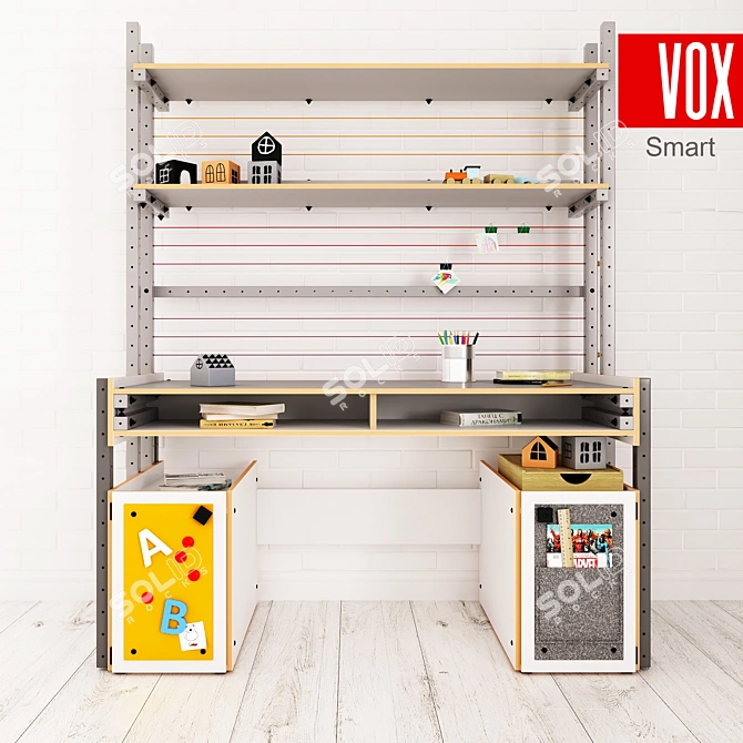 VOX Smart Writing Desk: Modern & Functional 3D model image 2