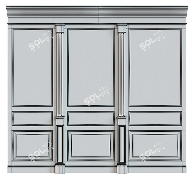 Wood Panels Set 3D model image 3