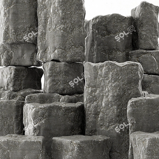 Rockstone: High Quality 3D Rock Model 3D model image 2