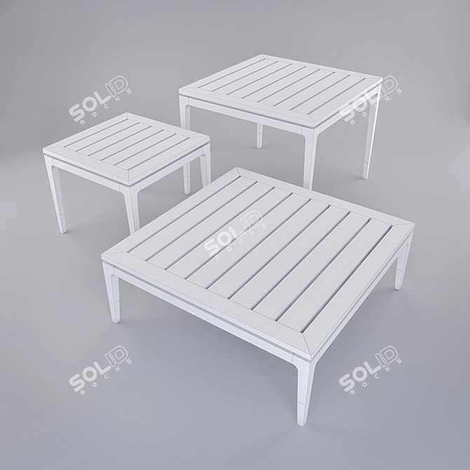 Smania Alghero Tables Collection 3D model image 2