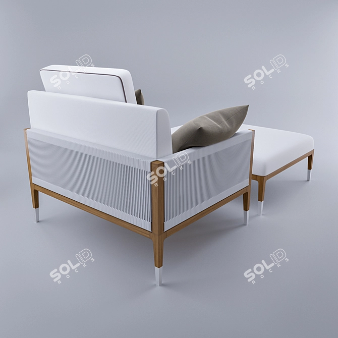 Amalfi Corner Element | Pouf: Versatile, Stylish, and Luxurious 3D model image 2